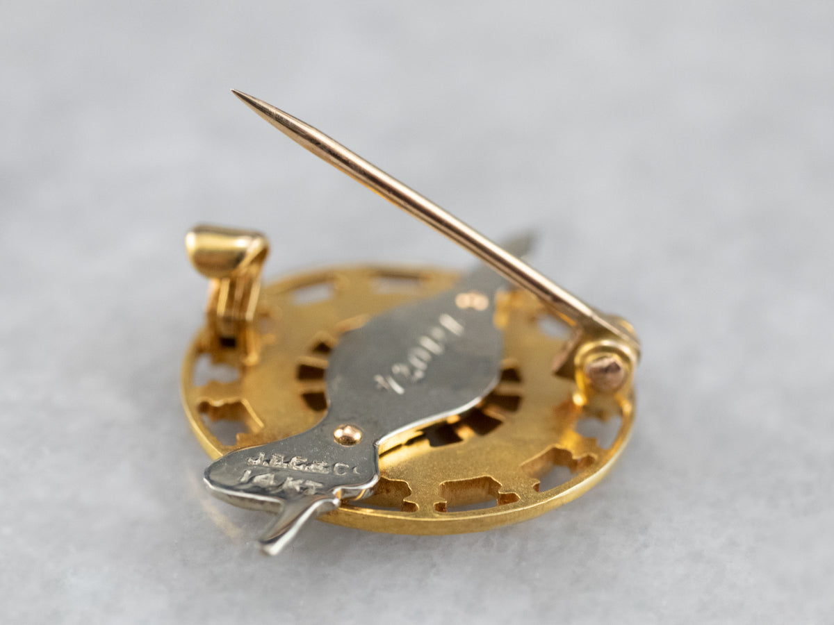 Gold Daughters of the American Revolution Lapel Pin