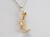 Gold Old Fashioned Phone Charm
