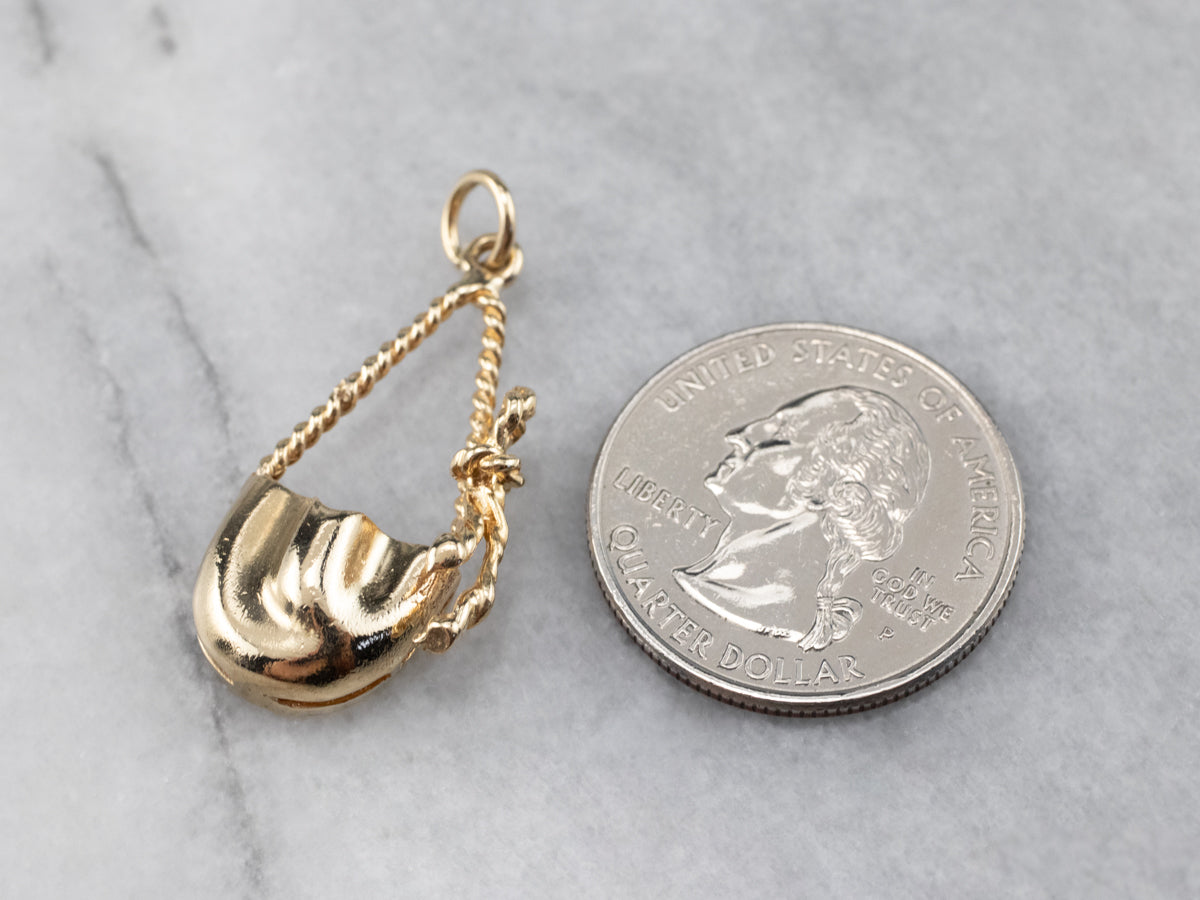 Vintage Pocketbook of Gold Pendant