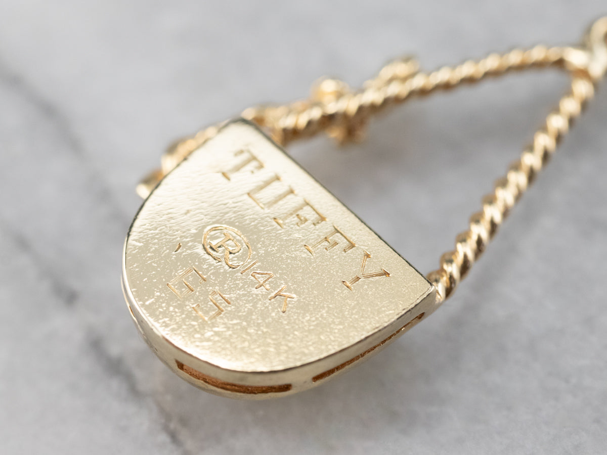 Vintage Pocketbook of Gold Pendant
