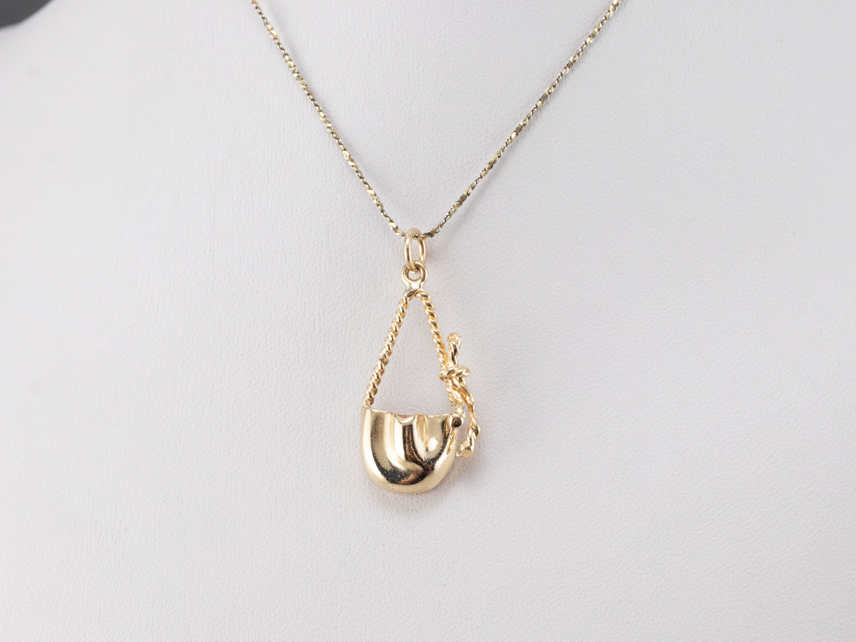 Vintage Pocketbook of Gold Pendant