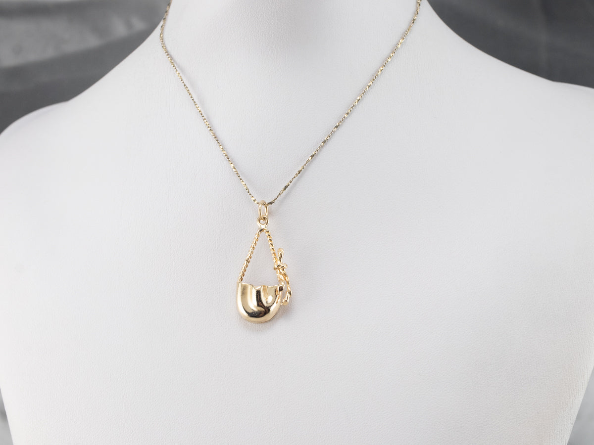 Vintage Pocketbook of Gold Pendant