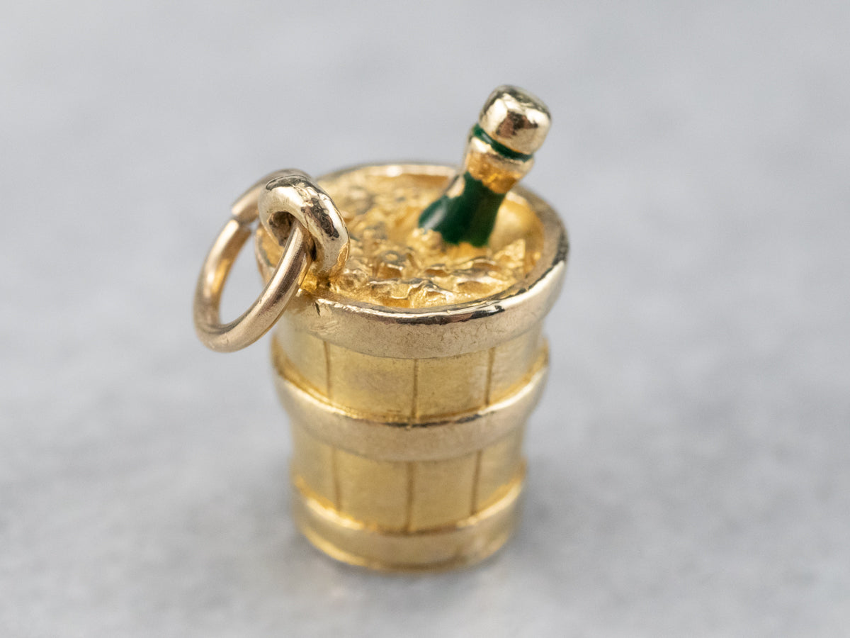 Congratulations! Champagne Bottle and Bucket Charm