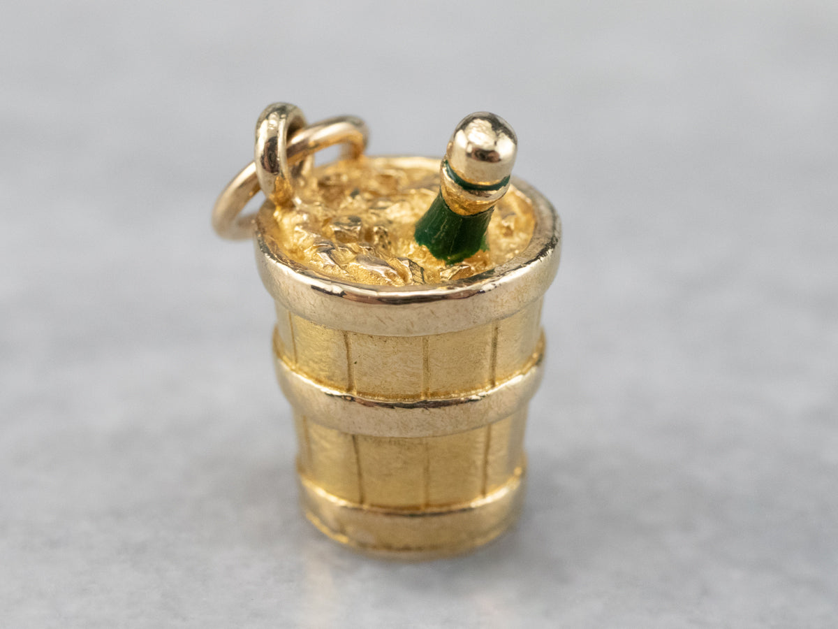 Congratulations! Champagne Bottle and Bucket Charm