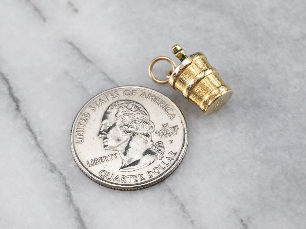 Congratulations! Champagne Bottle and Bucket Charm