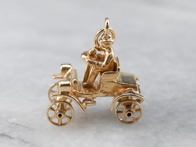 Vintage Gold Model-T Charm
