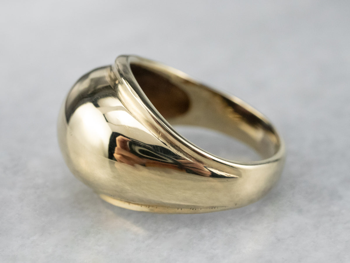 Domed Gold Band Ring