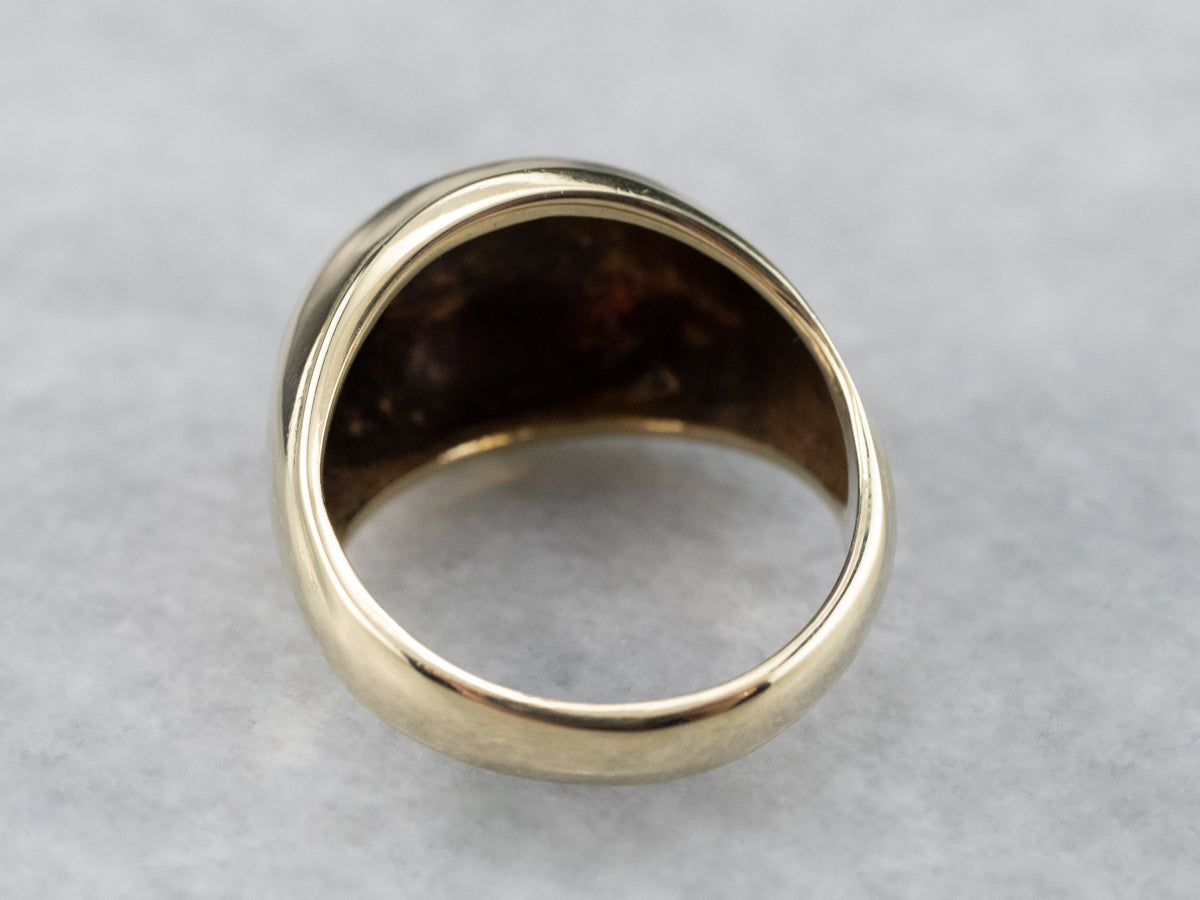 Domed Gold Band Ring