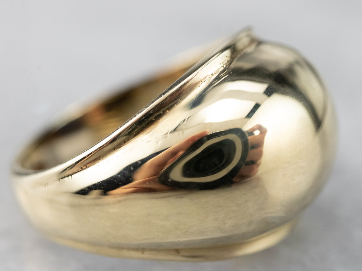 Domed Gold Band Ring