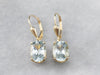Gold Aquamarine Drop Earrings