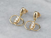 Diamond Interlocking Gold Drop Earrings