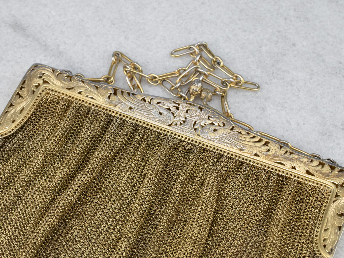 Vintage Vermeil Mesh Purse