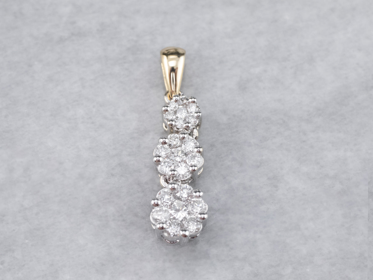 Graduated Diamond Drop Pendant