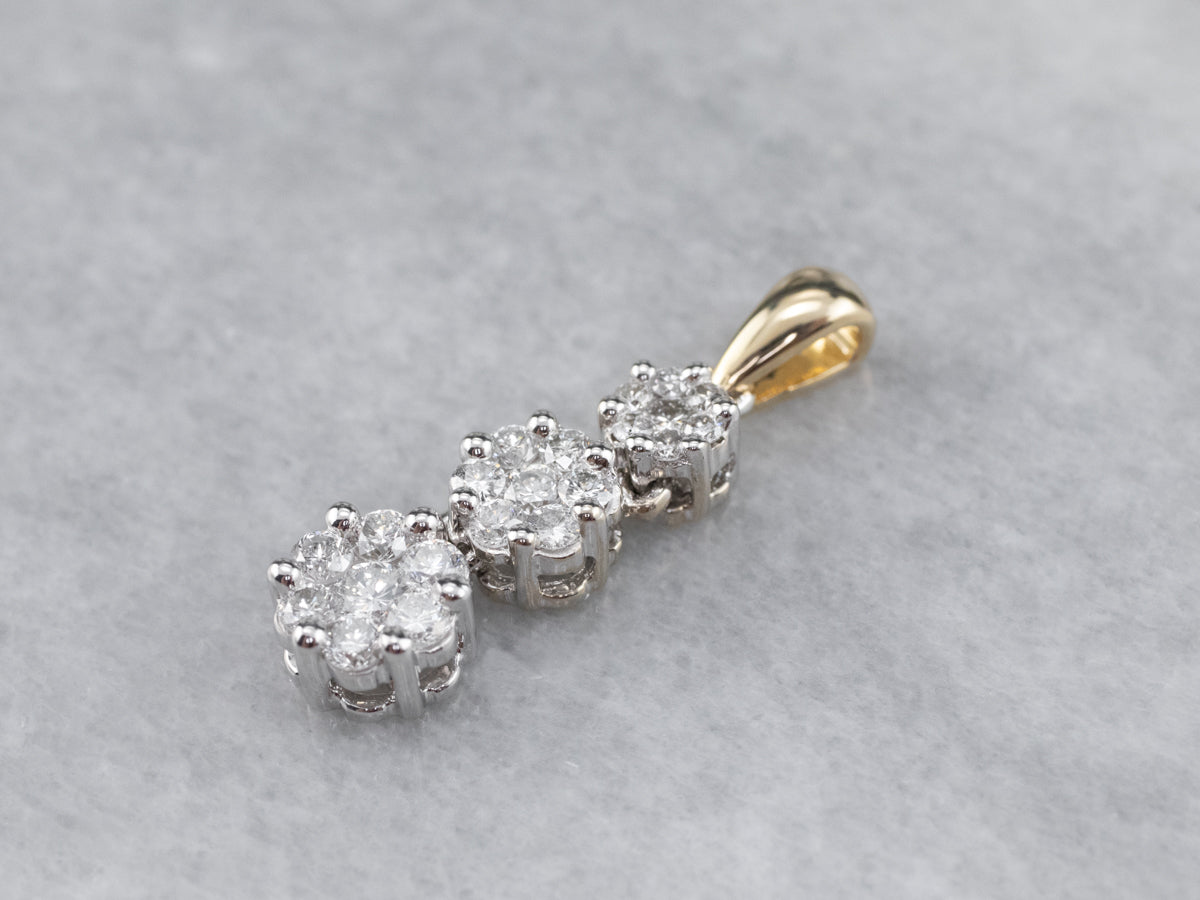 Graduated Diamond Drop Pendant