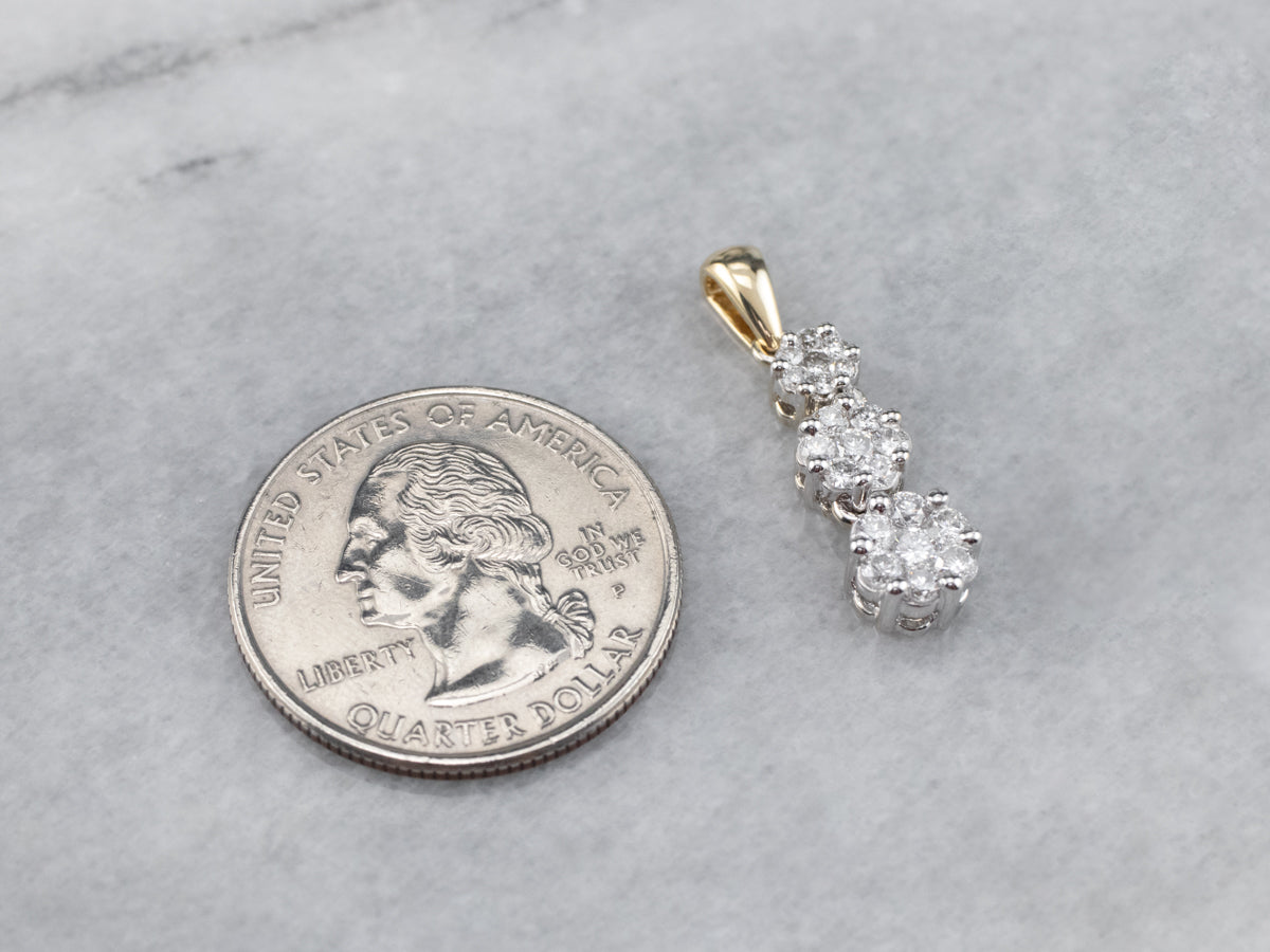 Graduated Diamond Drop Pendant