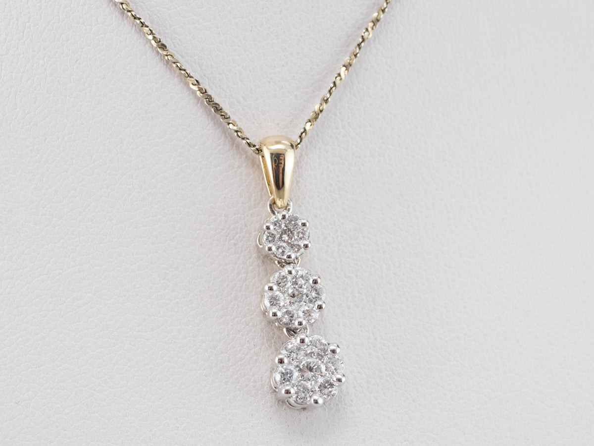 Graduated Diamond Drop Pendant