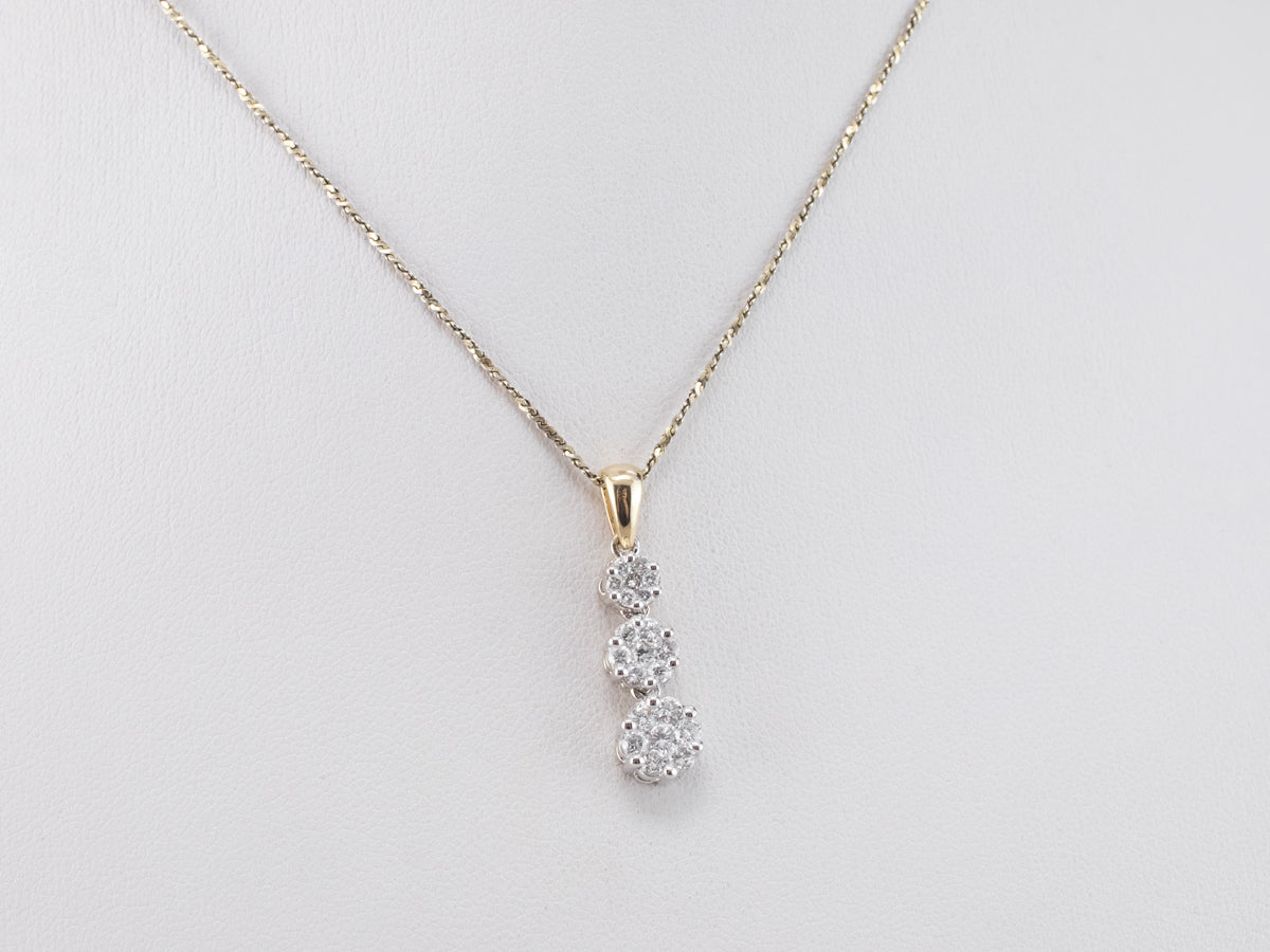 Graduated Diamond Drop Pendant