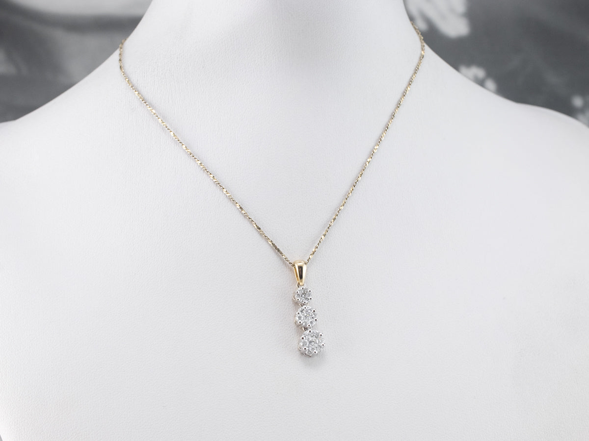 Graduated Diamond Drop Pendant