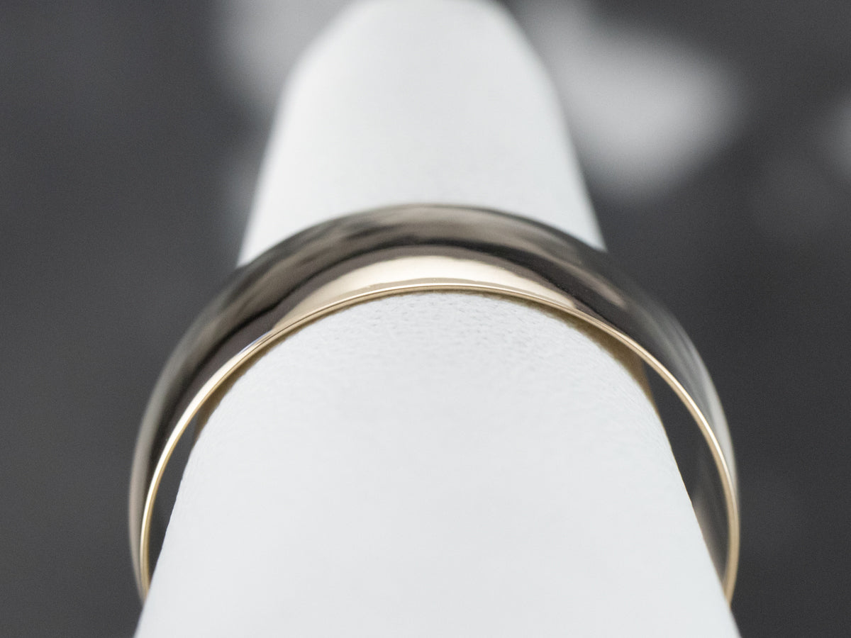 Wide Plain Gold Wedding Band