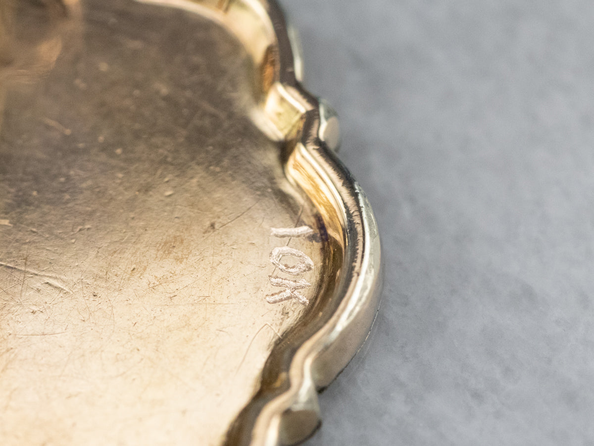 Victorian Gold Floral Watch Pin