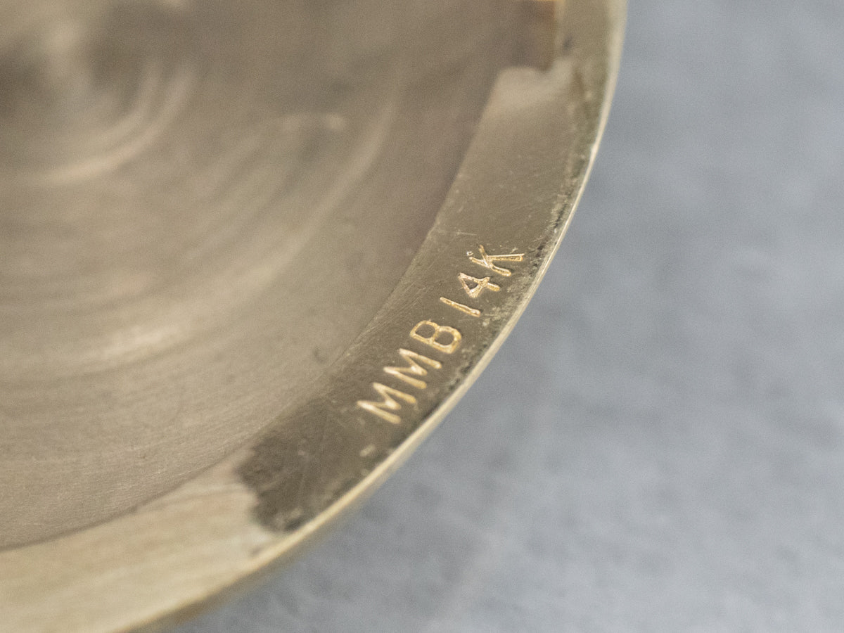 Engraved Oval Gold Locket Pendant