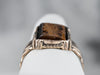 Victorian Tiger's Eye Intaglio Rose Gold Ring