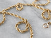 Long Gold Rope Twist Chain