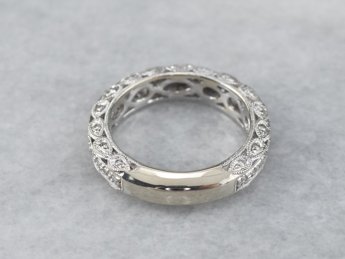 Sparkling Diamond Filigree Band