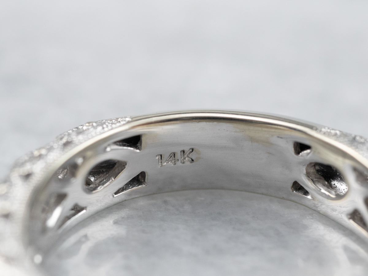 Sparkling Diamond Filigree Band