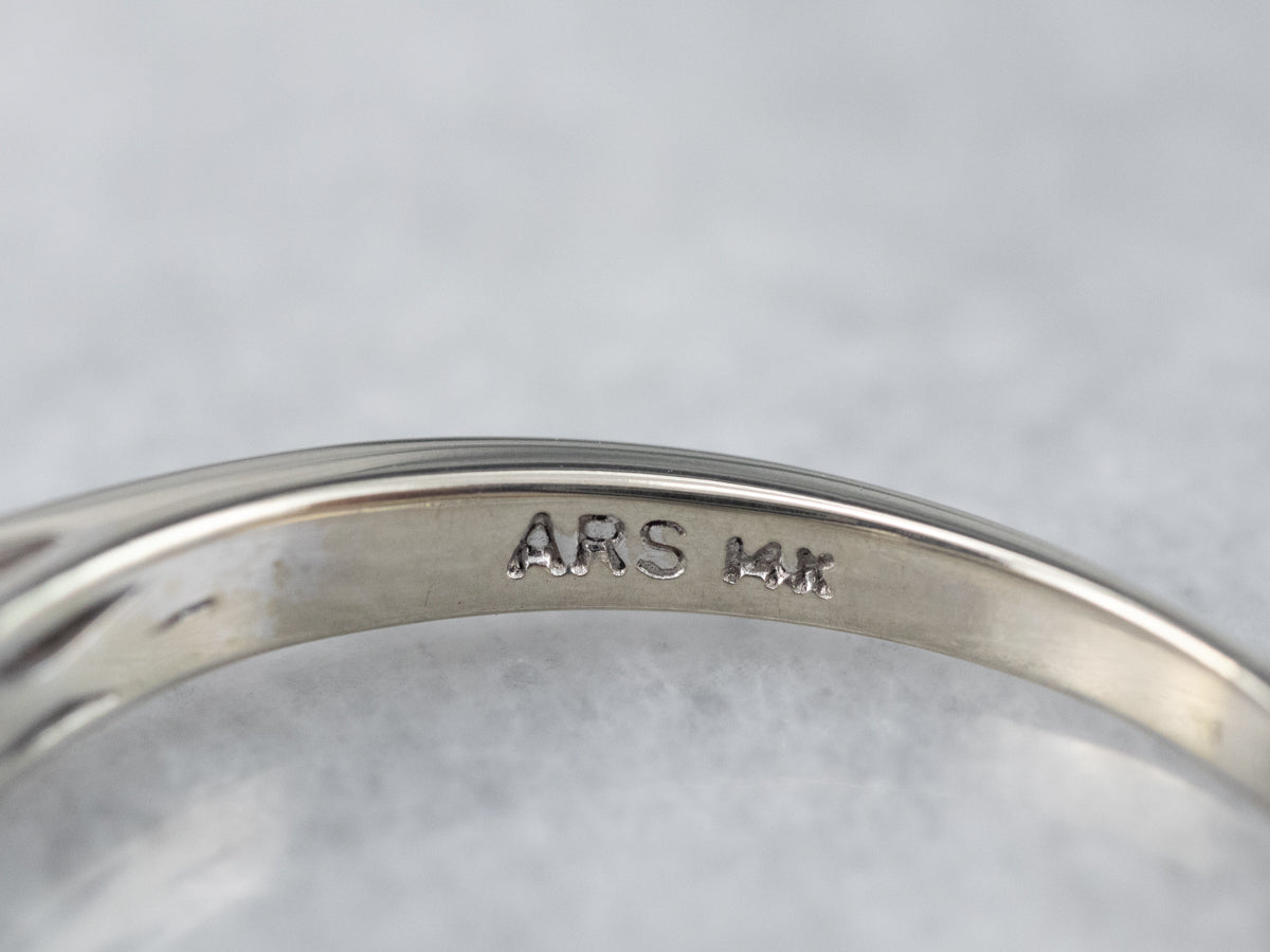 Modern Diamond Halo Engagement Ring