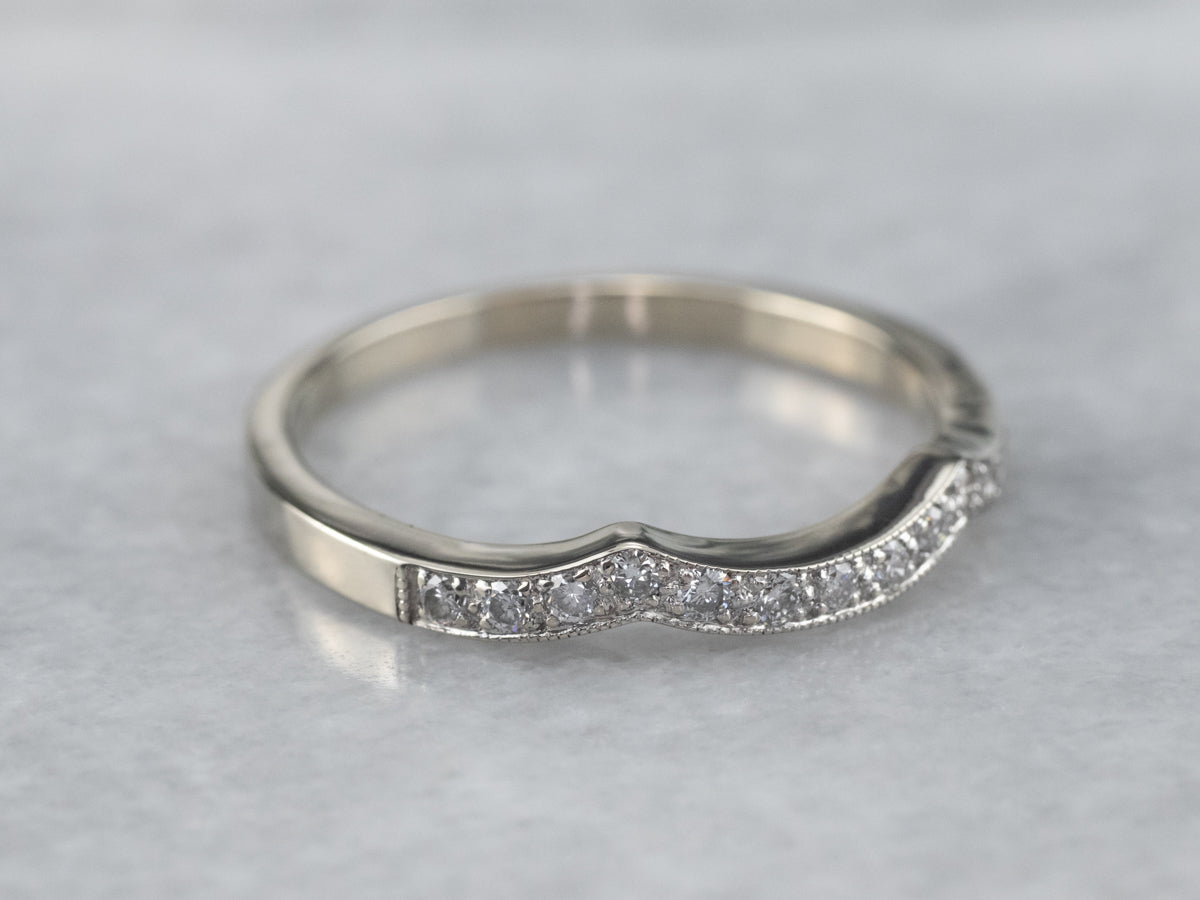 White Gold Diamond Guard Band