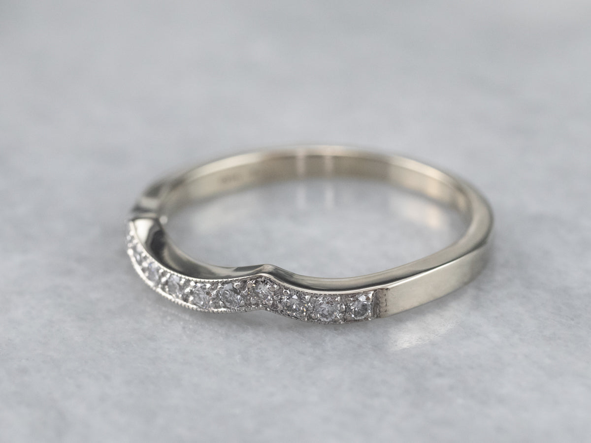 White Gold Diamond Guard Band