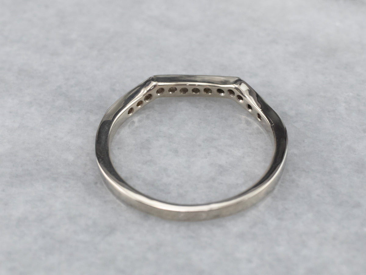 White Gold Diamond Guard Band