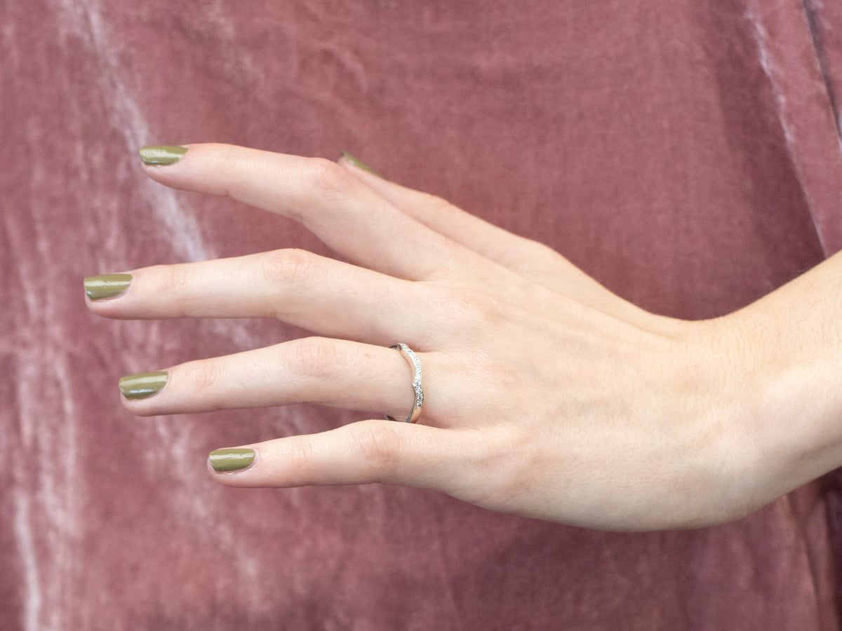 White Gold Diamond Guard Band