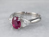 Ruby Diamond Platinum Engagement Ring