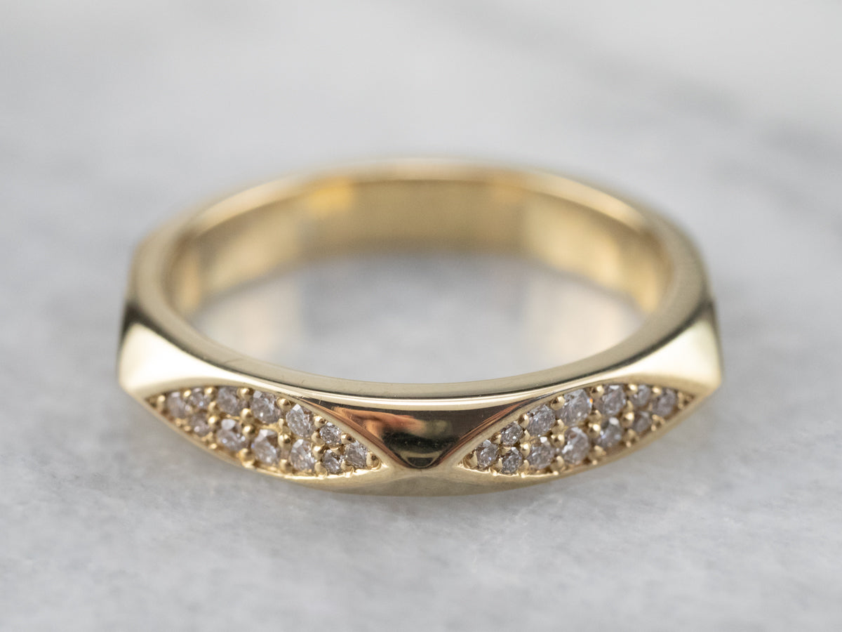 Modernist Gold Diamond Eternity Band