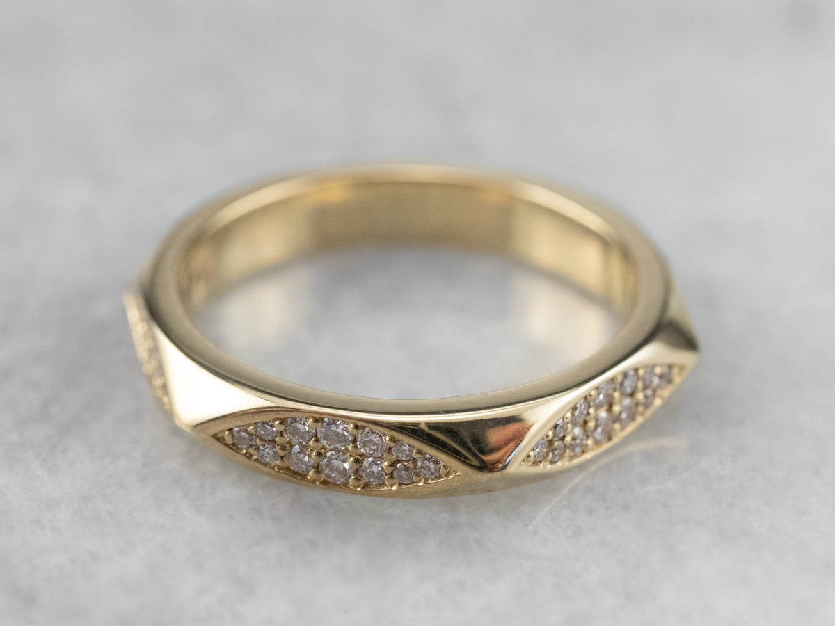 Modernist Gold Diamond Eternity Band