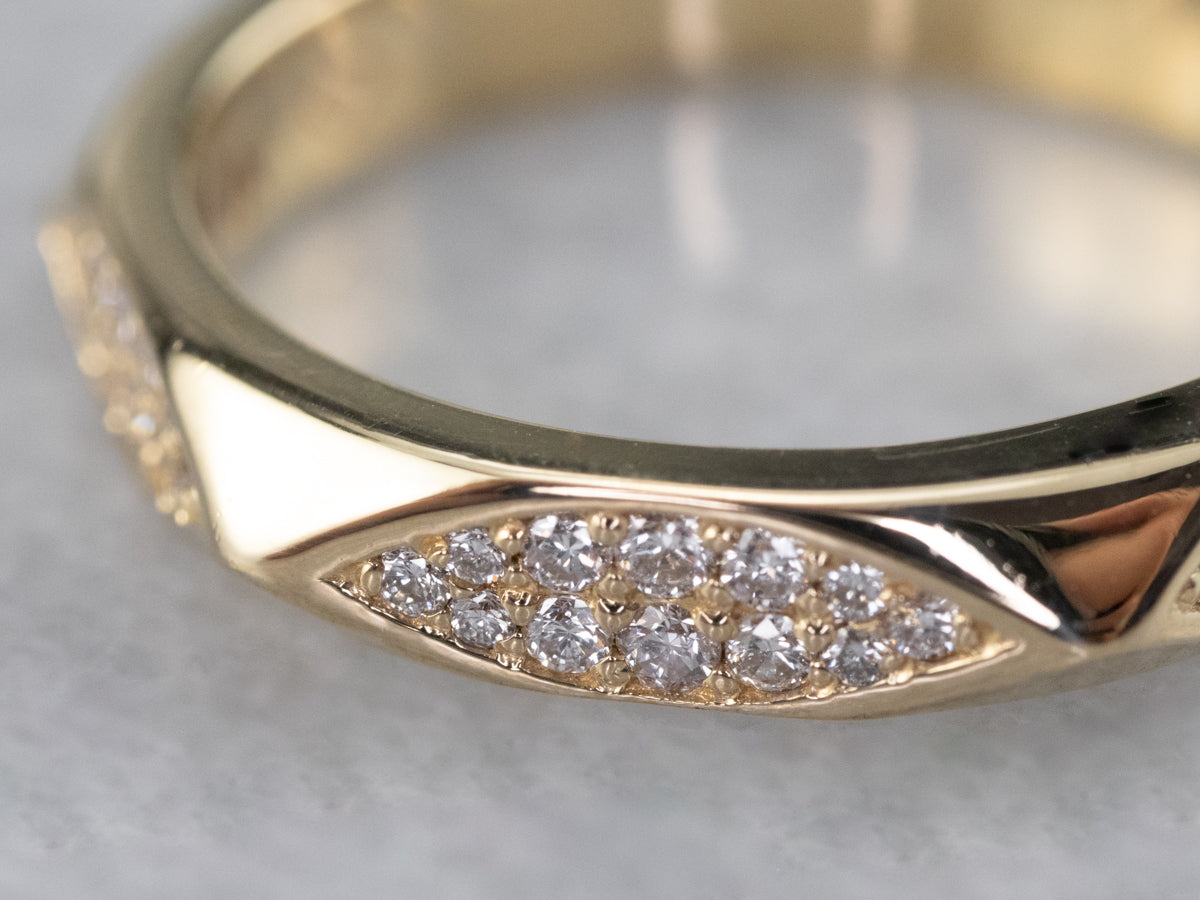 Modernist Gold Diamond Eternity Band