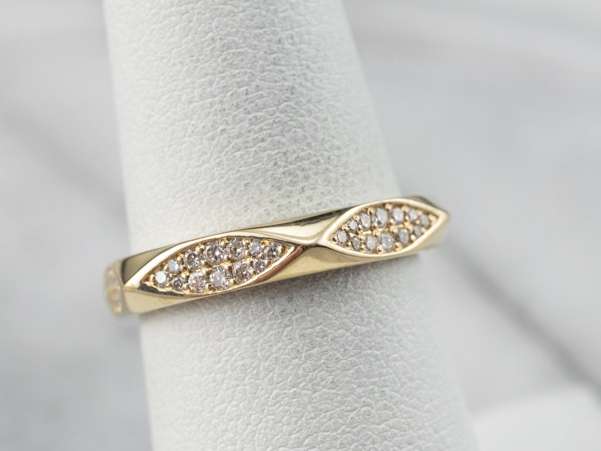 Modernist Gold Diamond Eternity Band