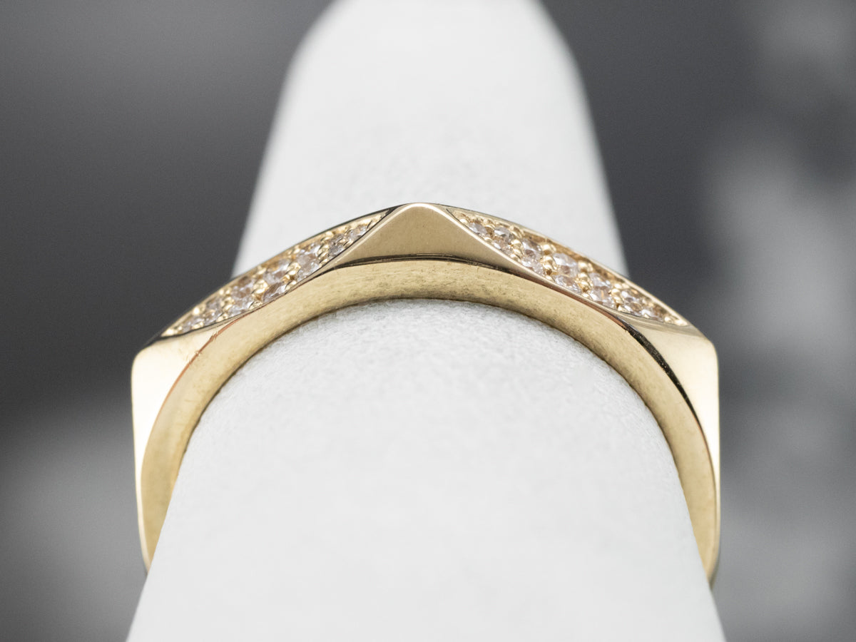 Modernist Gold Diamond Eternity Band