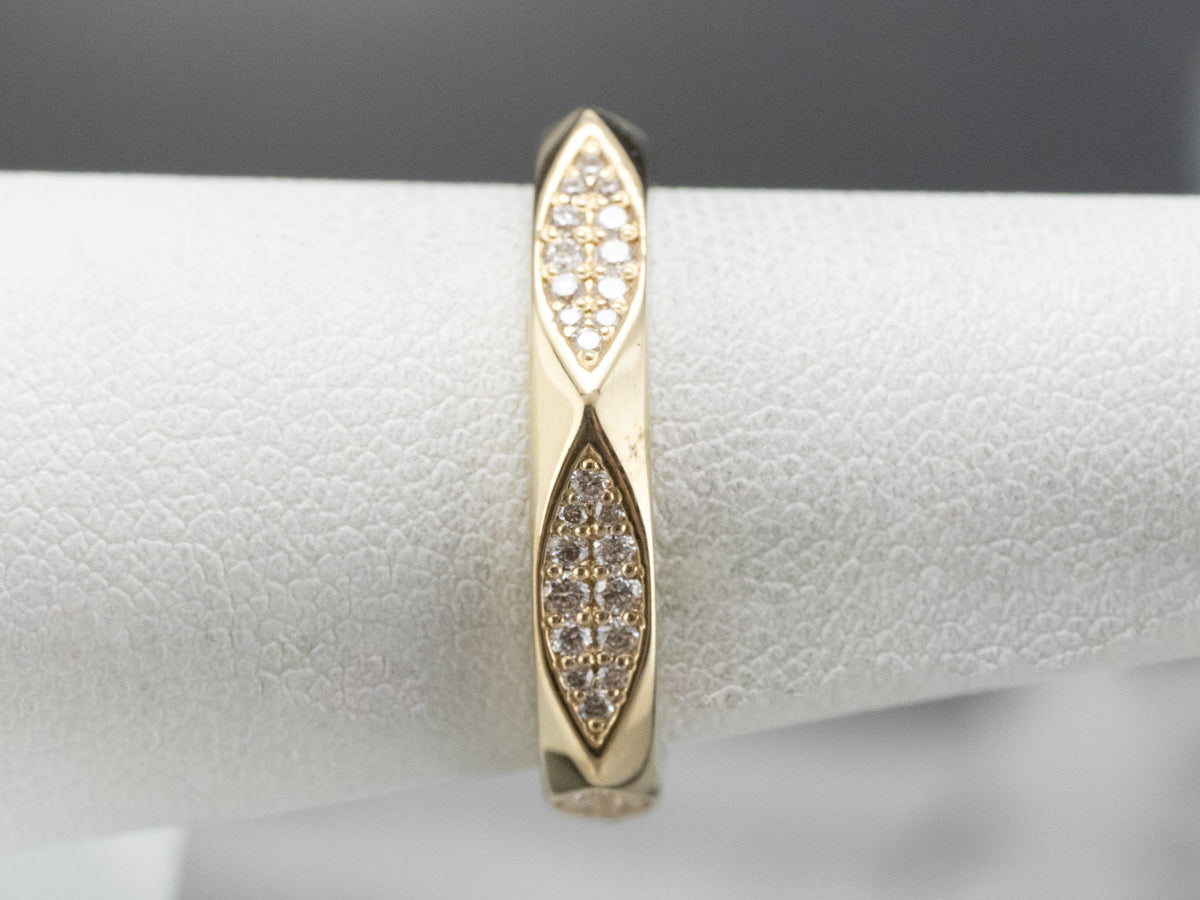 Modernist Gold Diamond Eternity Band