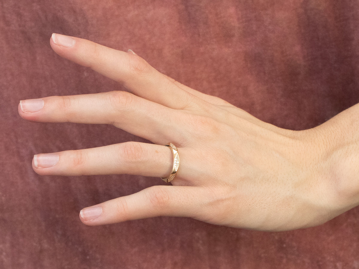 Modernist Gold Diamond Eternity Band