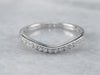 Curved Diamond White Gold Band