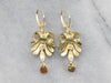 Botanical Bee Gold Drop Earrings