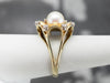 Vintage Pearl Diamond Gold Statement Ring