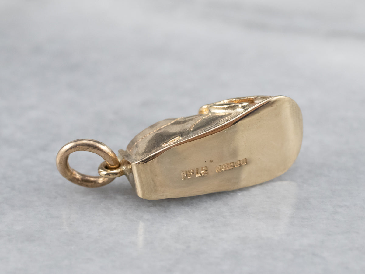 Vintage Gold Baby Shoe Charm or Pendant