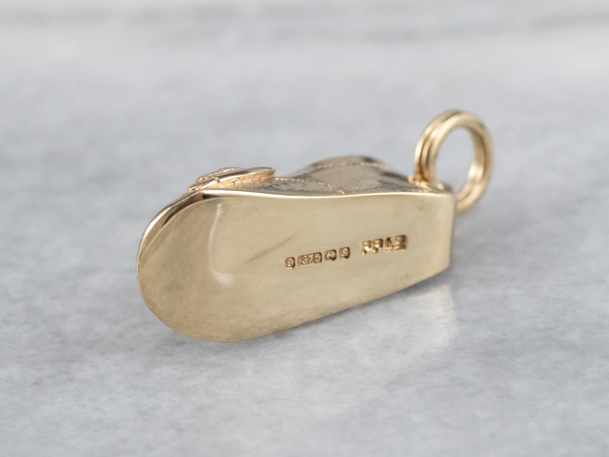 Vintage Gold Baby Shoe Charm or Pendant