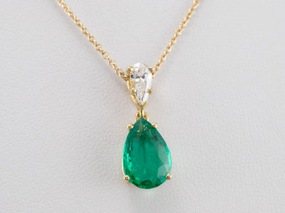 Gorgeous Emerald and Diamond Necklace