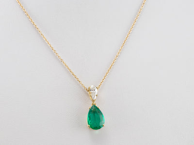 Gorgeous Emerald and Diamond Necklace