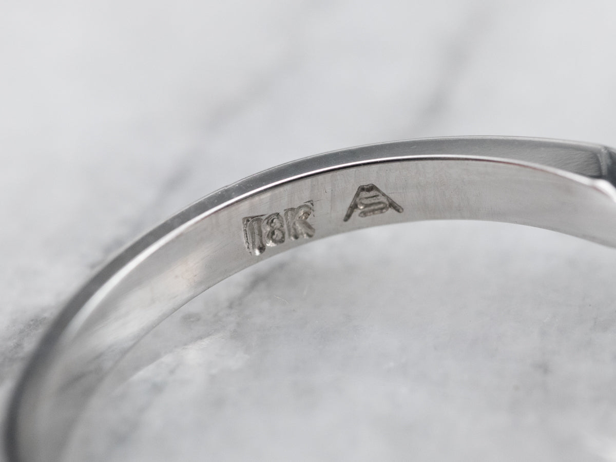 Ruby Diamond 18K White Gold Ring